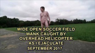 Low Flying Helicopter Sees Me While I Jerk Off With Vibrator In Ass At Sports Field 09-17