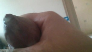 First Wank of 2017. Jerking my Tight Foreskin (phimosis) Cock and Cumming