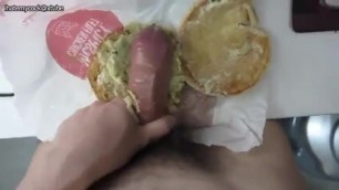 Fuck and Cum on Burger and Eat it all
