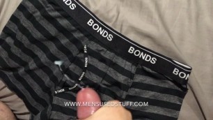 Gay Aussie Boy Matthew Jerking and Cumming on Bonds Trunks