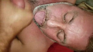Daddy sucking & getting fucked by older daddy