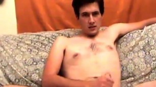 Young amateur teases with his slim body and jerks off rough
