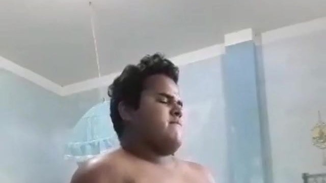 Chubby playing music and masturbating at the same time