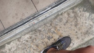 I jerking my cock completely naked in street