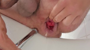 xTreme enema - cleaning my asshole with little fisting