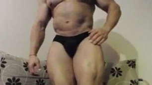 Bulgarian Bodybuilder jerk off and cum