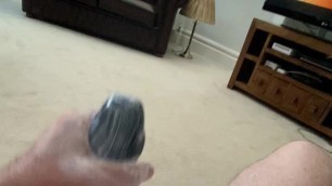 Playing with cock extension