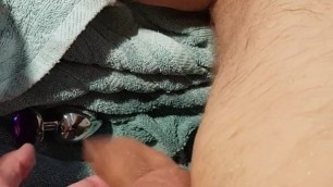 Pissing in daddy's ass