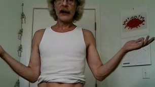 JerkinDad14 - My 50th xHamster Video! Extended Masturbation Goon Bate Extremely Verbal Massive Cumshot By Hairy Gay Man