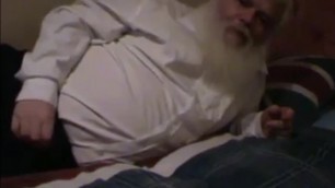 Fat old man wanking