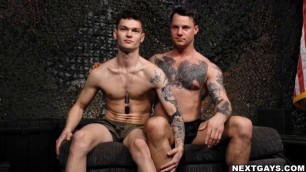 Studs Tyler and twink Jason in bareback action