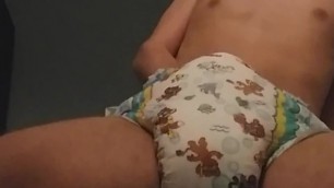 Diapered Babyboy Plays With Himself and Drinks His Own Milkgay