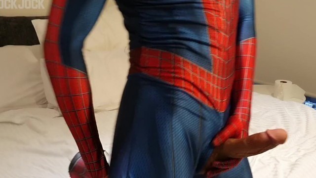 Hung Horny Spiderman Shoots Massive Webgay
