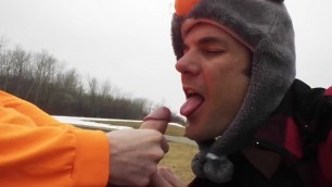 Almost Caught Sucking Dick on Walking Trailgay
