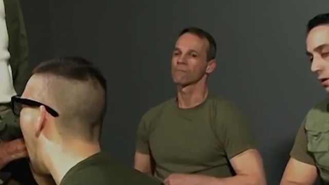 Daddy and His Military Men All Cum After Deepthroat Sessiongay