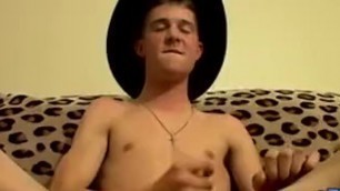 Straight Young Cowboy Works His Dick Up Until Wet Orgasmgay