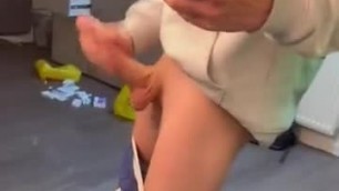 Cute Boy Enzo Wanks His Huge Cock On Cam